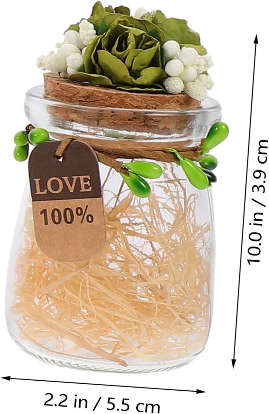 PRETYZOOM 4pcs Candy Bottles Assorted Containers for Weddings Parties and Crafts