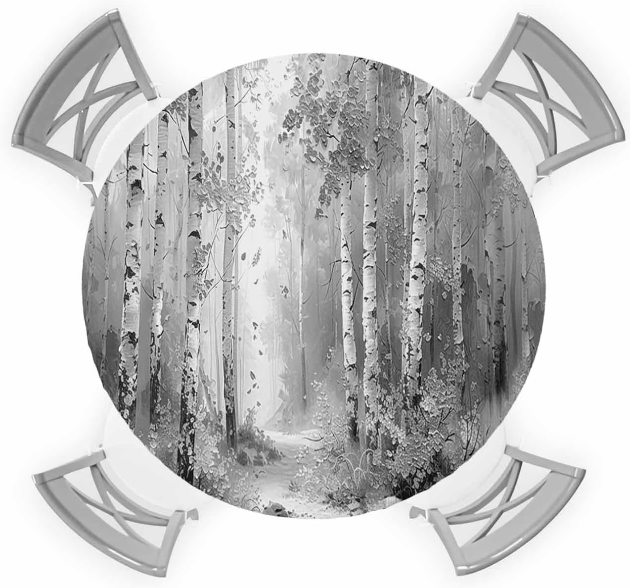 ZOE GARDEN Shabby Chic Round Waterproof Table Cover