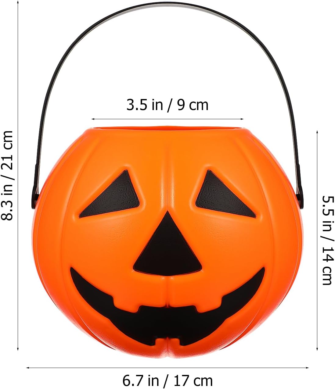Didiseaon 2Pcs Pumpkin Candy Bucket Halloween Decor