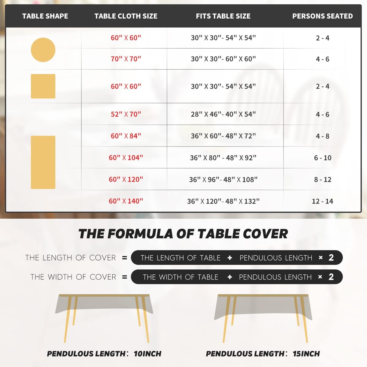 Horaldaily Boho Style Rectangular Tablecloth 60x84 Inch