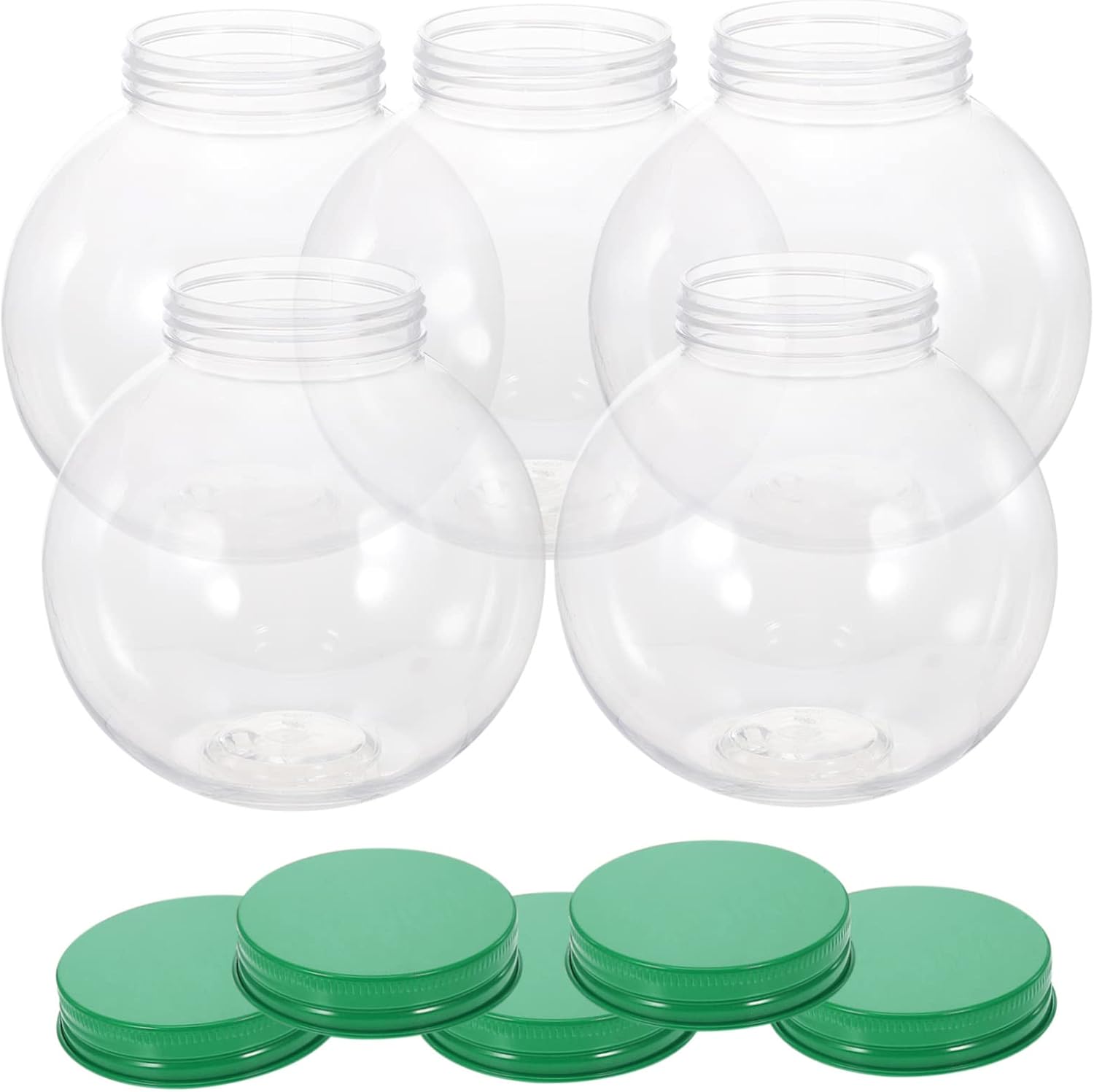 DOITOOL 5pcs Christmas Shaped Candy Jars with Sealing Lids