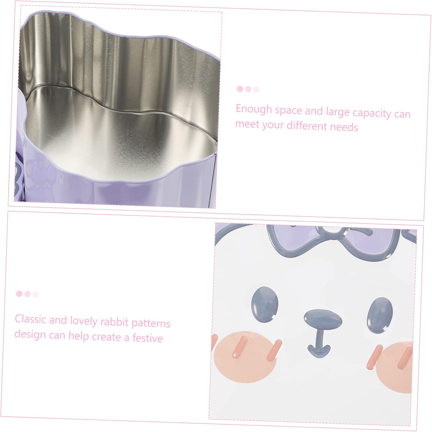 PRETYZOOM Decorative Rabbit Candy Box with Lids for Christmas and Party Favors