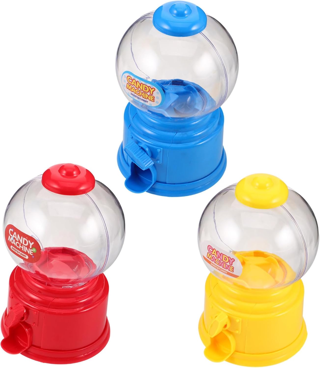 3PCS Mini Candy Dispenser for Boys Girls Adults Desk Gumball Machine Toy