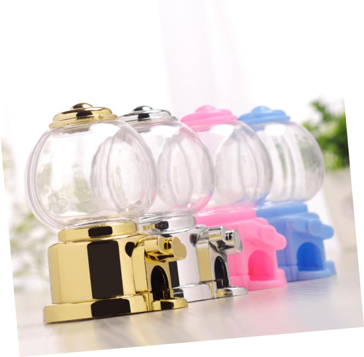 CHILDWEET 4pcs Spiral Gumball Machine Candy Dispenser for Birthday Parties