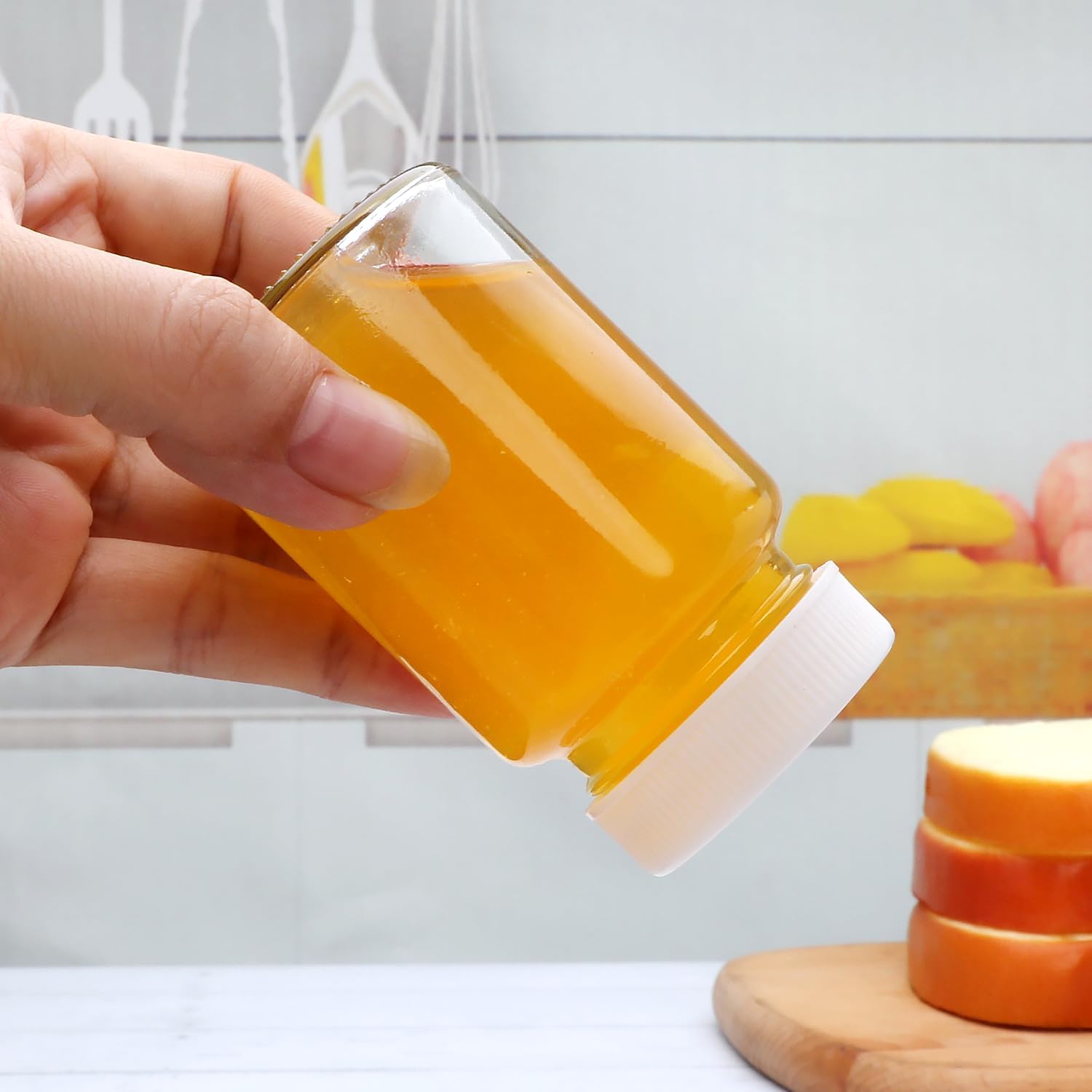 48 Pack 2 Oz Juice Shot Bottles with Caps Glass Mini Jars