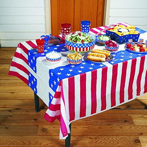 Fun Express Stars and Stripes Tablecloth - 1 Piece