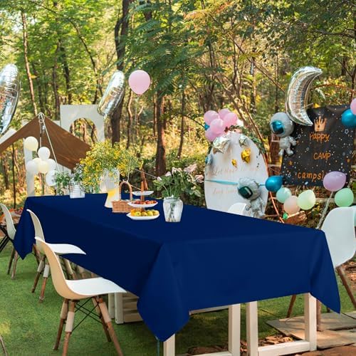 Sancua Navy Blue Tablecloths for 8 Foot Rectangle Tables 6 Pack