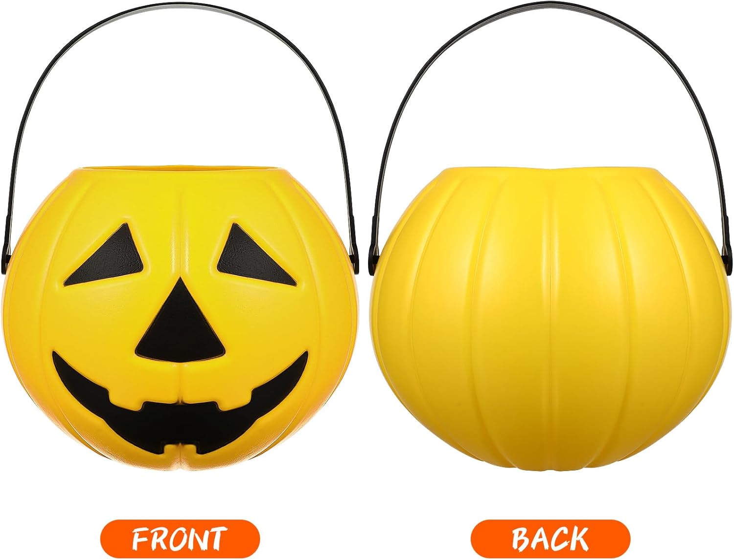 Didiseaon 2Pcs Pumpkin Candy Bucket Halloween Decor
