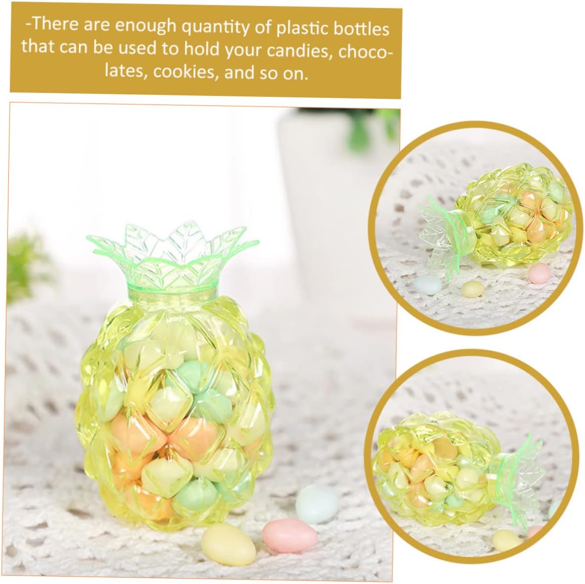 Pineapple Shaped Candy Boxes 20pcs Hawaii Party Favors Container