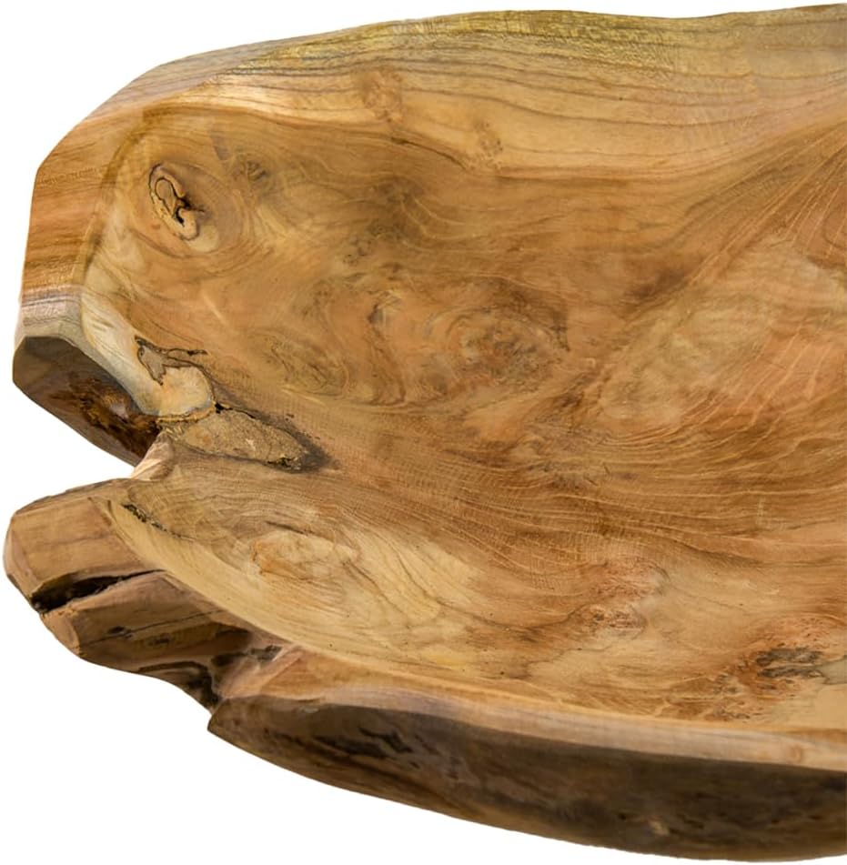 Serene Spaces Living Boho Teak Bowl 8 Inch