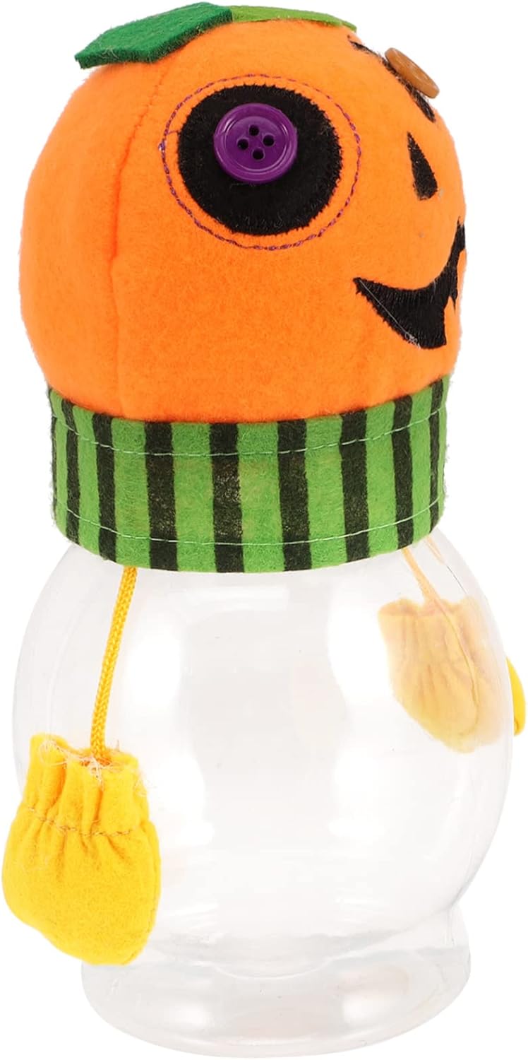 Halloween Candy Jar with Pumpkin Design for Parties and Home Use