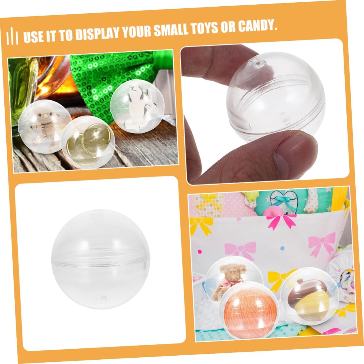 25pcs Clear Round Candy Storage Containers for Party Favors