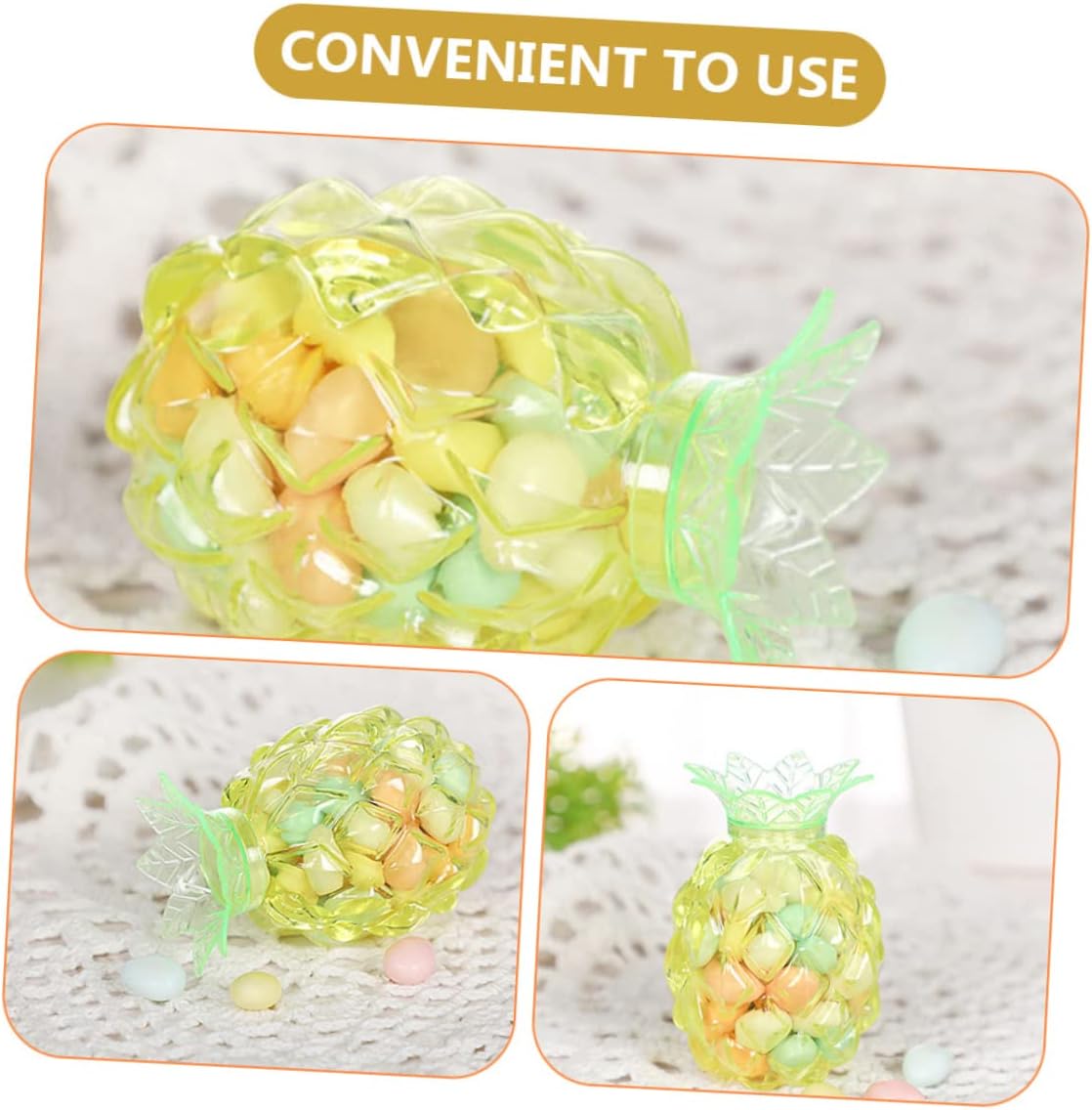 Pineapple Shaped Candy Boxes 20pcs Hawaii Party Favors Container