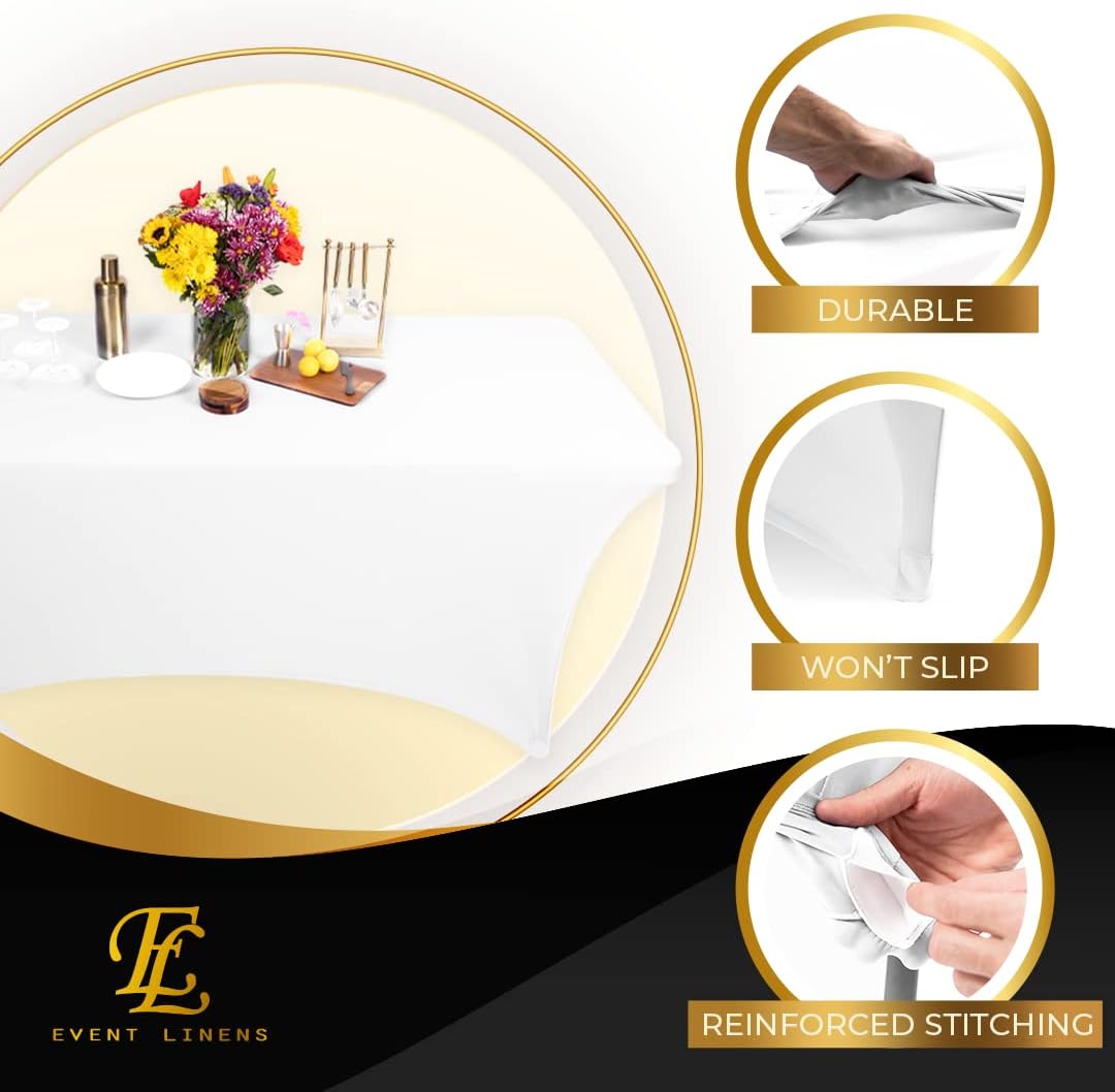 6ft Spandex Tablecloth Rectangular - Wedding Banquet Linen Cover