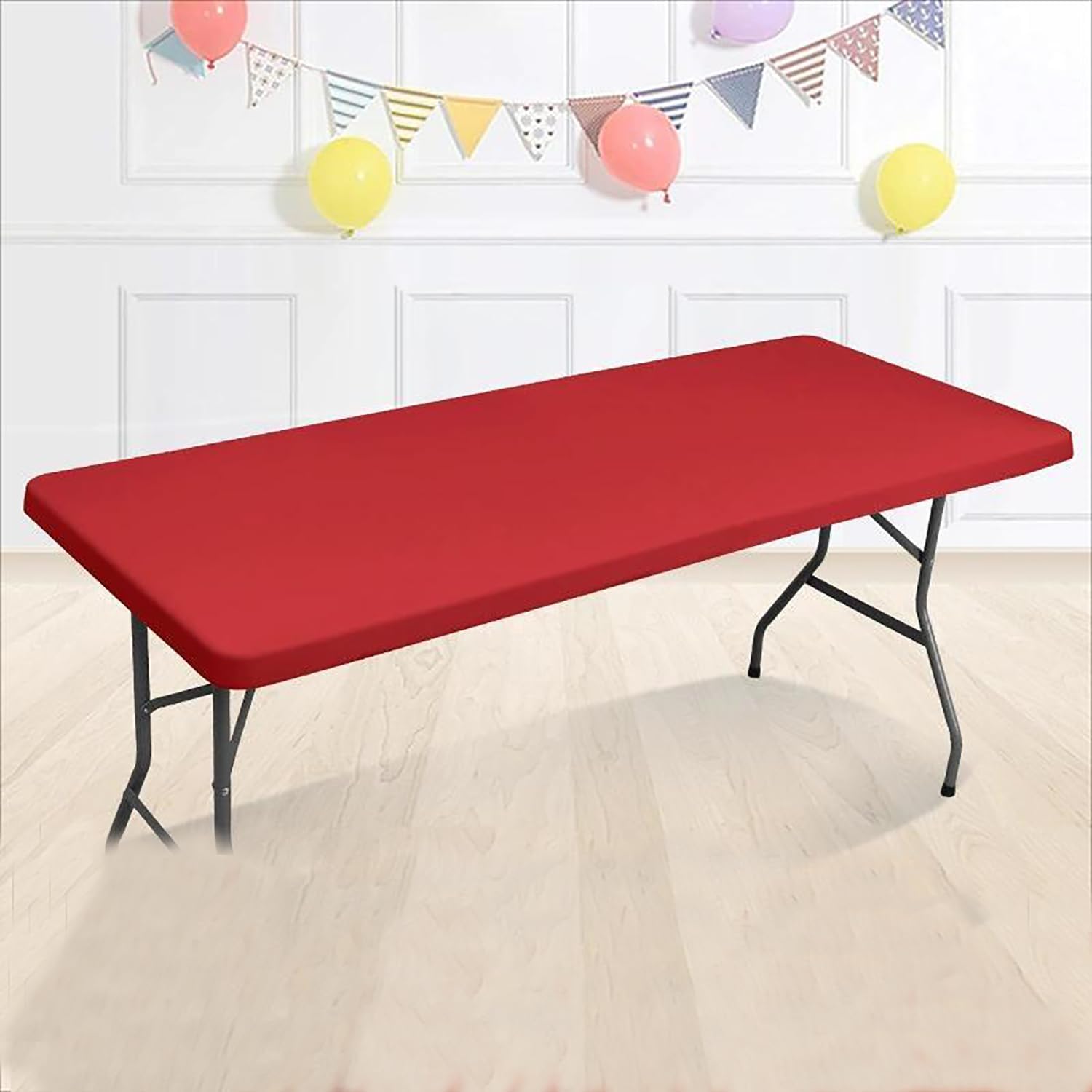 Stretch Rectangle Tablecover Gray Fits 8ft Tables