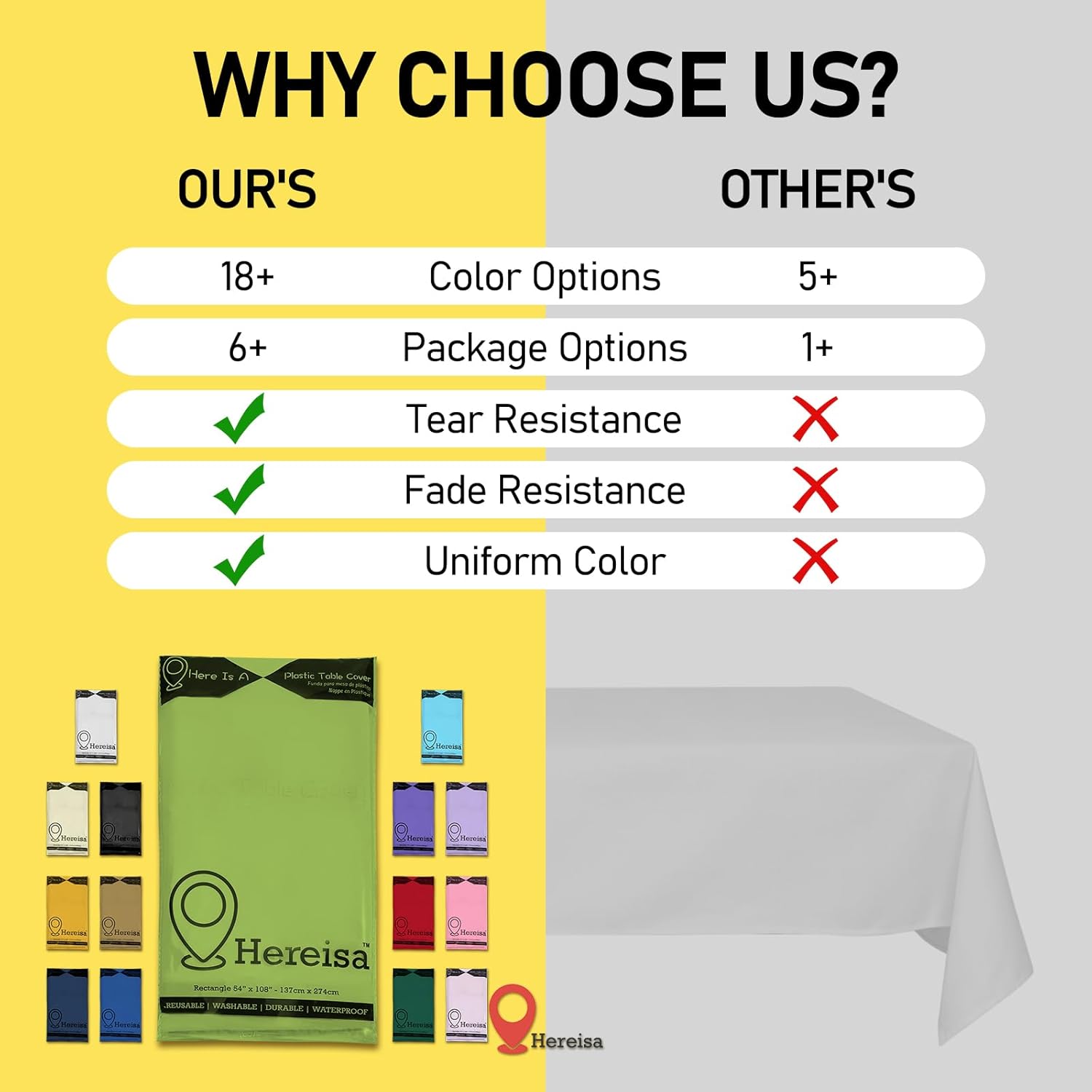 Lime Green Plastic Tablecloths 2 Pack for Parties
