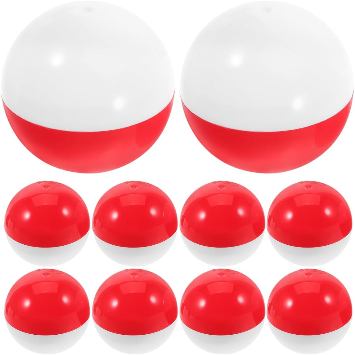 SHOWERORO 50Pcs Red White Plastic Candy Balls for Vending Machines