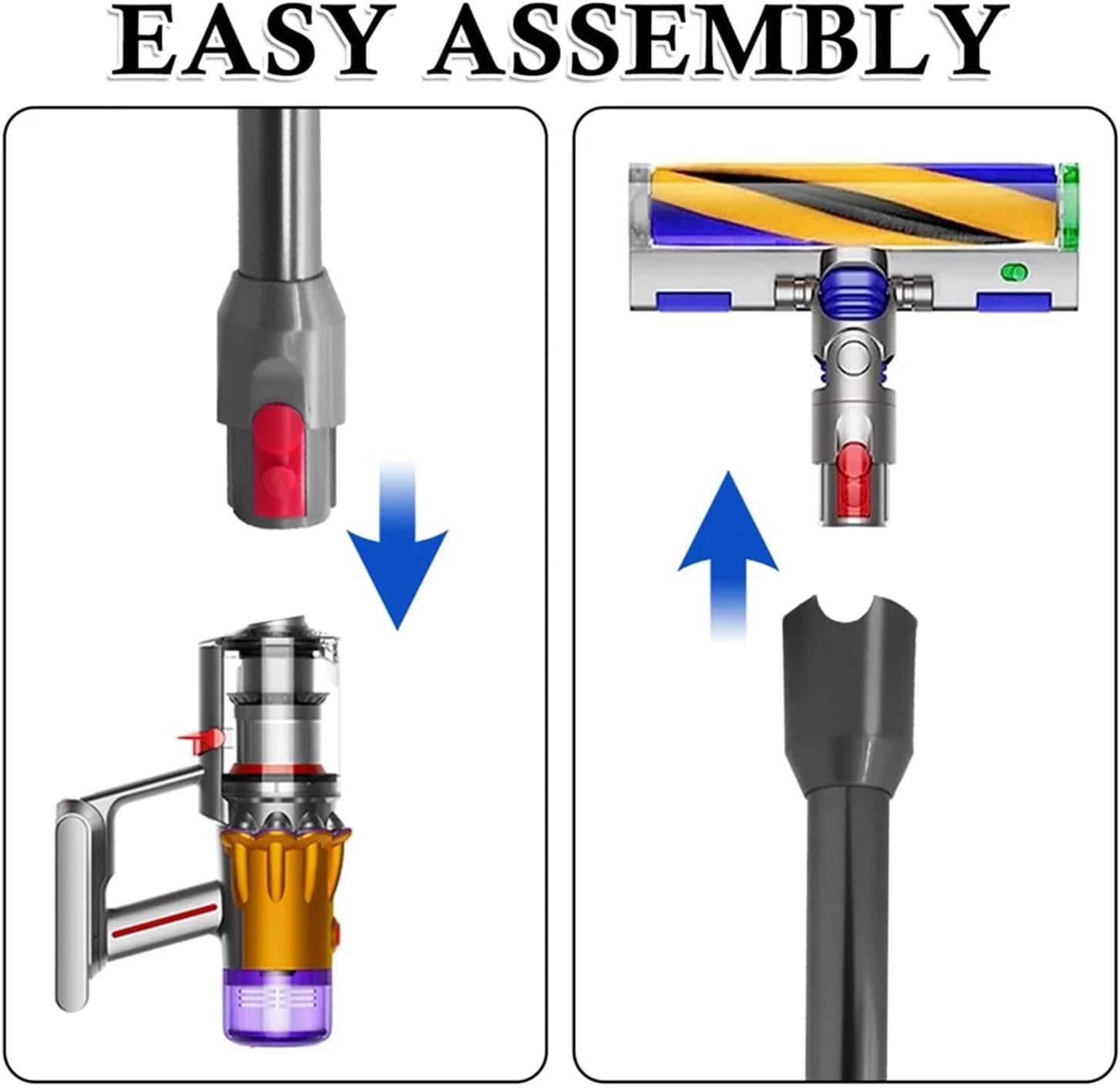 Quick Release Straight Pipe Extension Rod for Dyson V10 V12 Cordless Stick Vacuum Cleaner