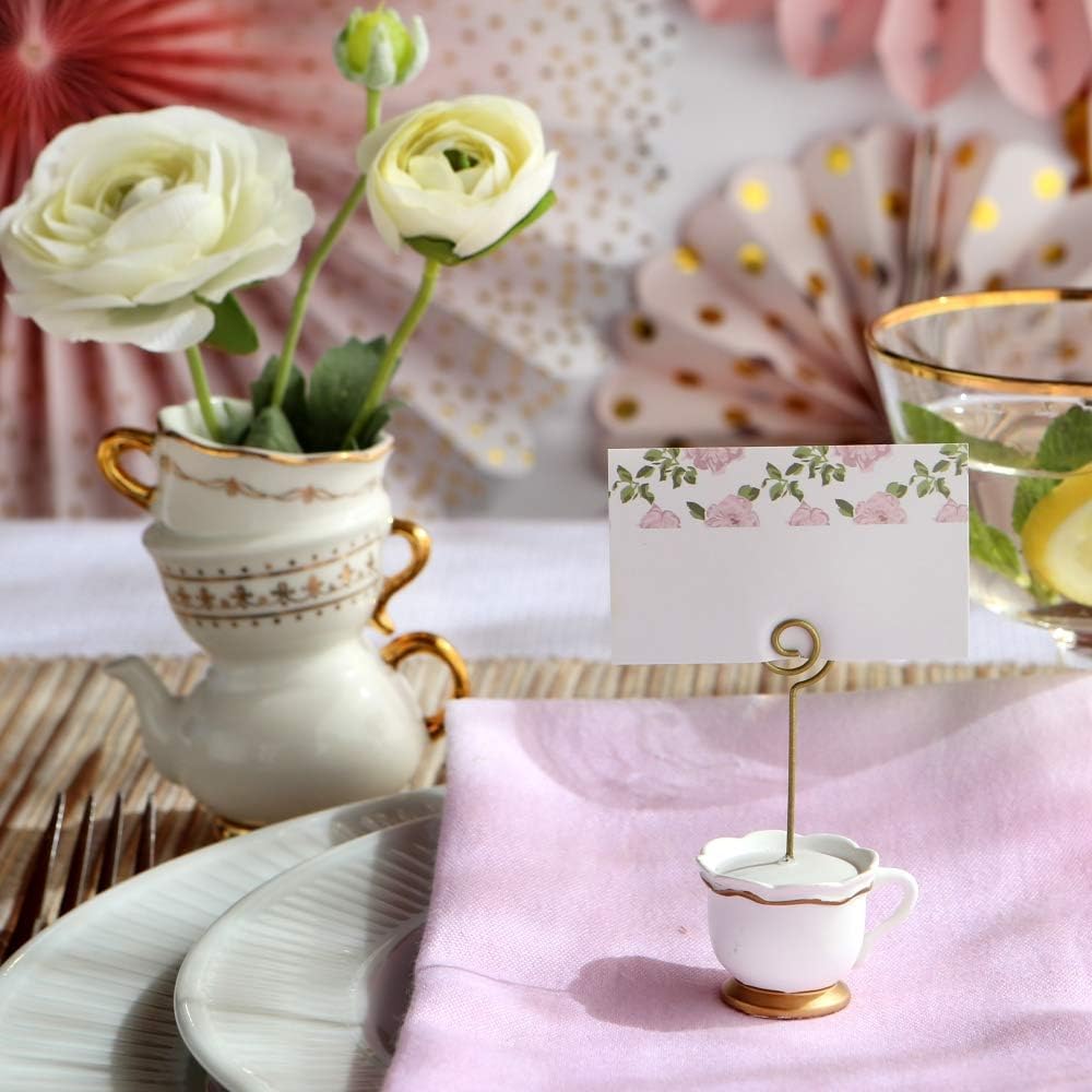 Kate Aspen Pink Tea Party Place Card Holders Set of 6
