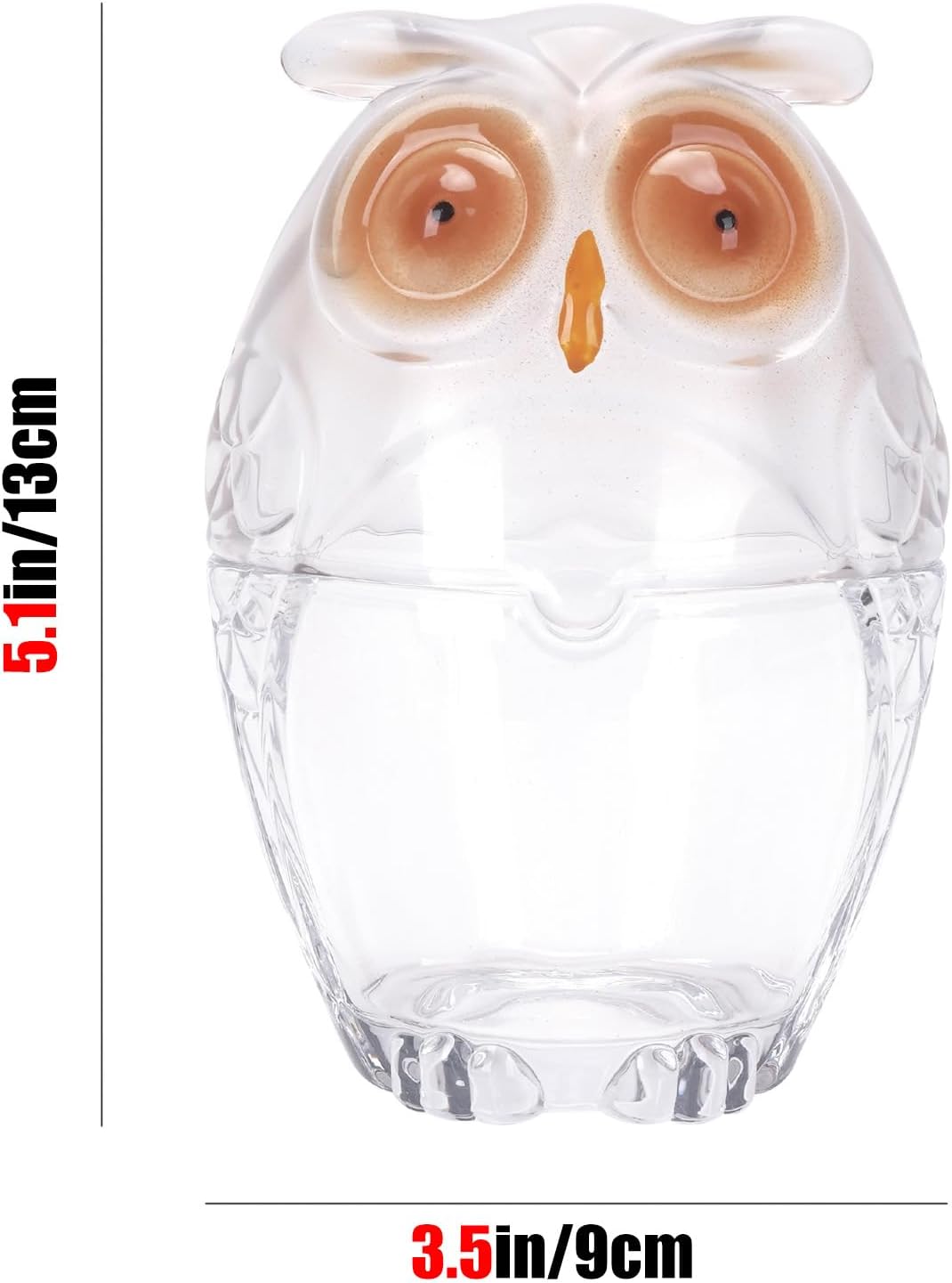 Owl Candy Jar Glass Storage Container Decorative Serving Dish