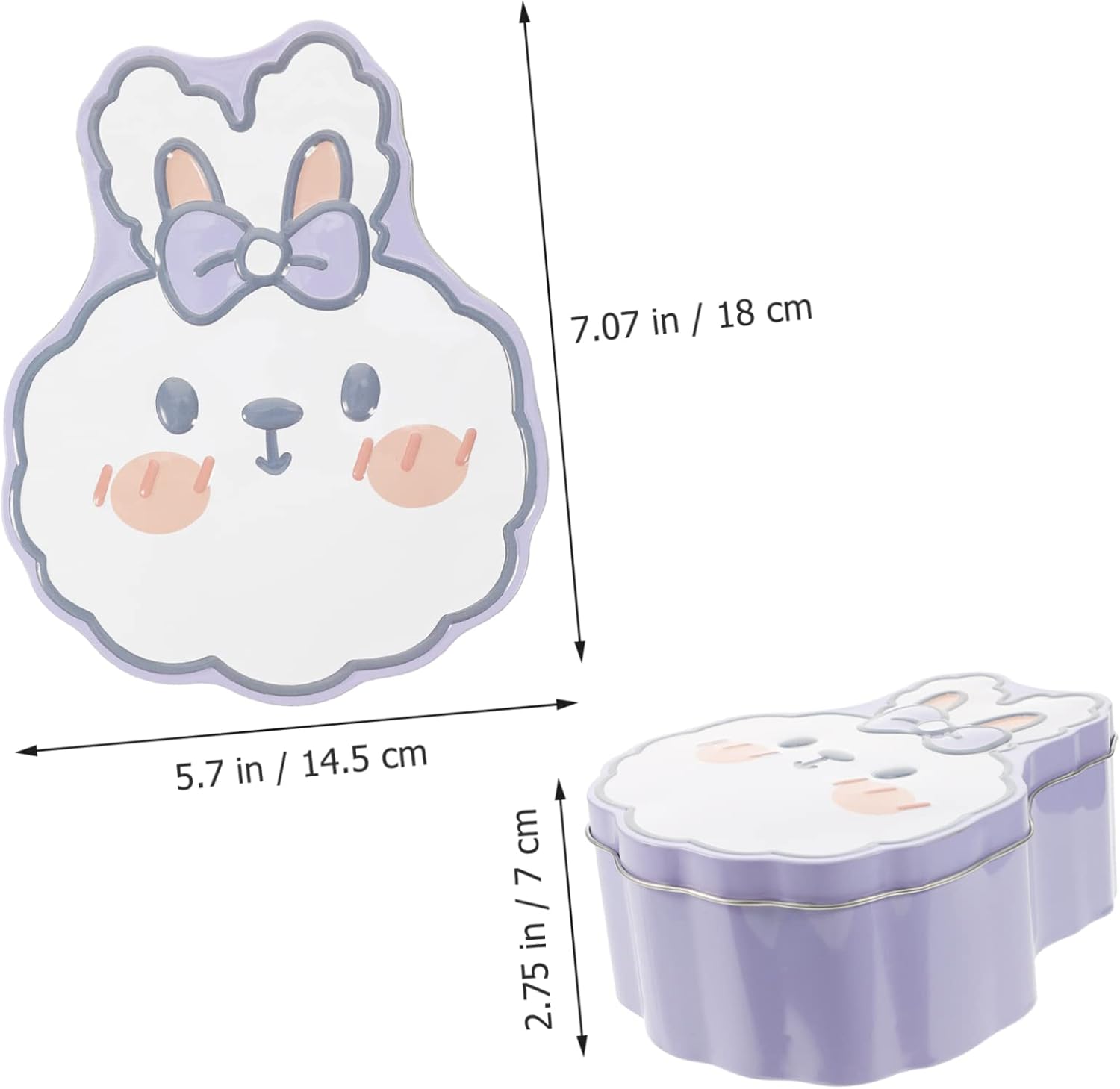 PRETYZOOM Decorative Rabbit Candy Box with Lids for Christmas and Party Favors