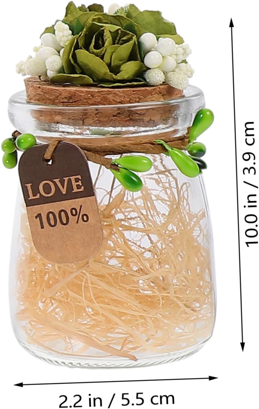 MAGICLULU 4pcs Creative Wedding Candy Glass Jars for Parties