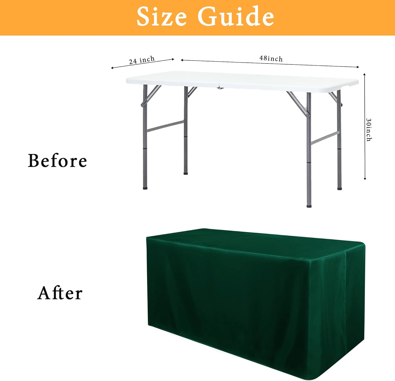 Obstal 2 Pack Tablecloths for 4 Foot Rectangle Tables