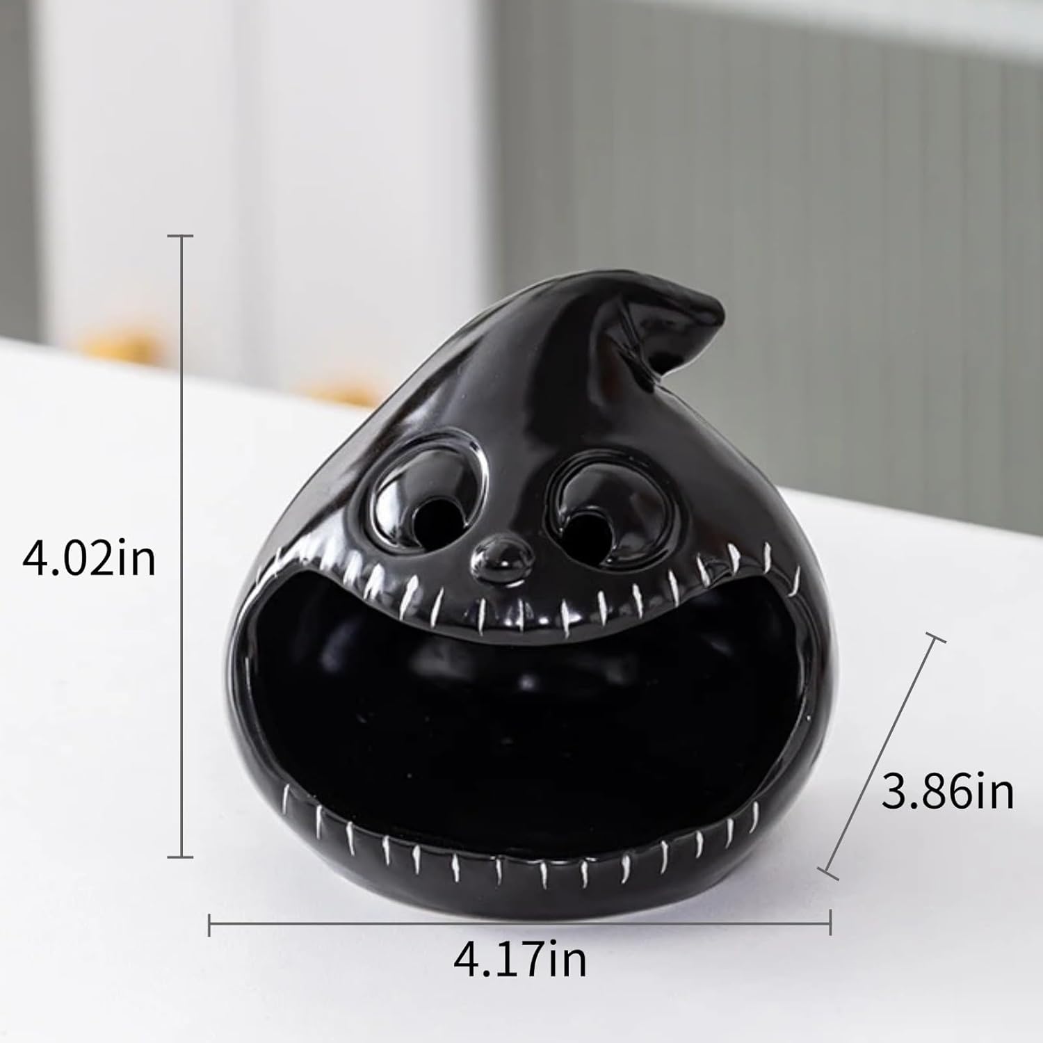 Halloween Candy Bowl Ghost Bat Pumpkin Ceramic Candle Holder