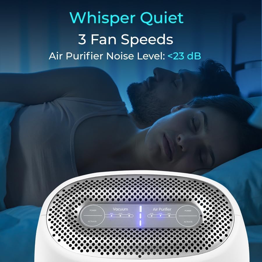 EyeVac Air 2-in-1 HEPA Air Purifier Touchless Vacuum