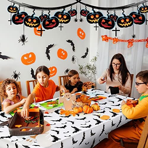 Tiamon 3 Pcs Halloween Bats Tablecloth