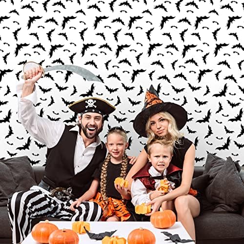 Tiamon 3 Pcs Halloween Bats Tablecloth
