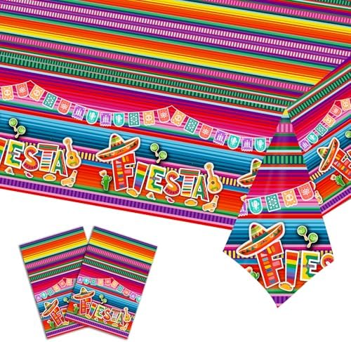 2 Pcs Plastic Tablecloths 54108 Fiesta Party Decorations