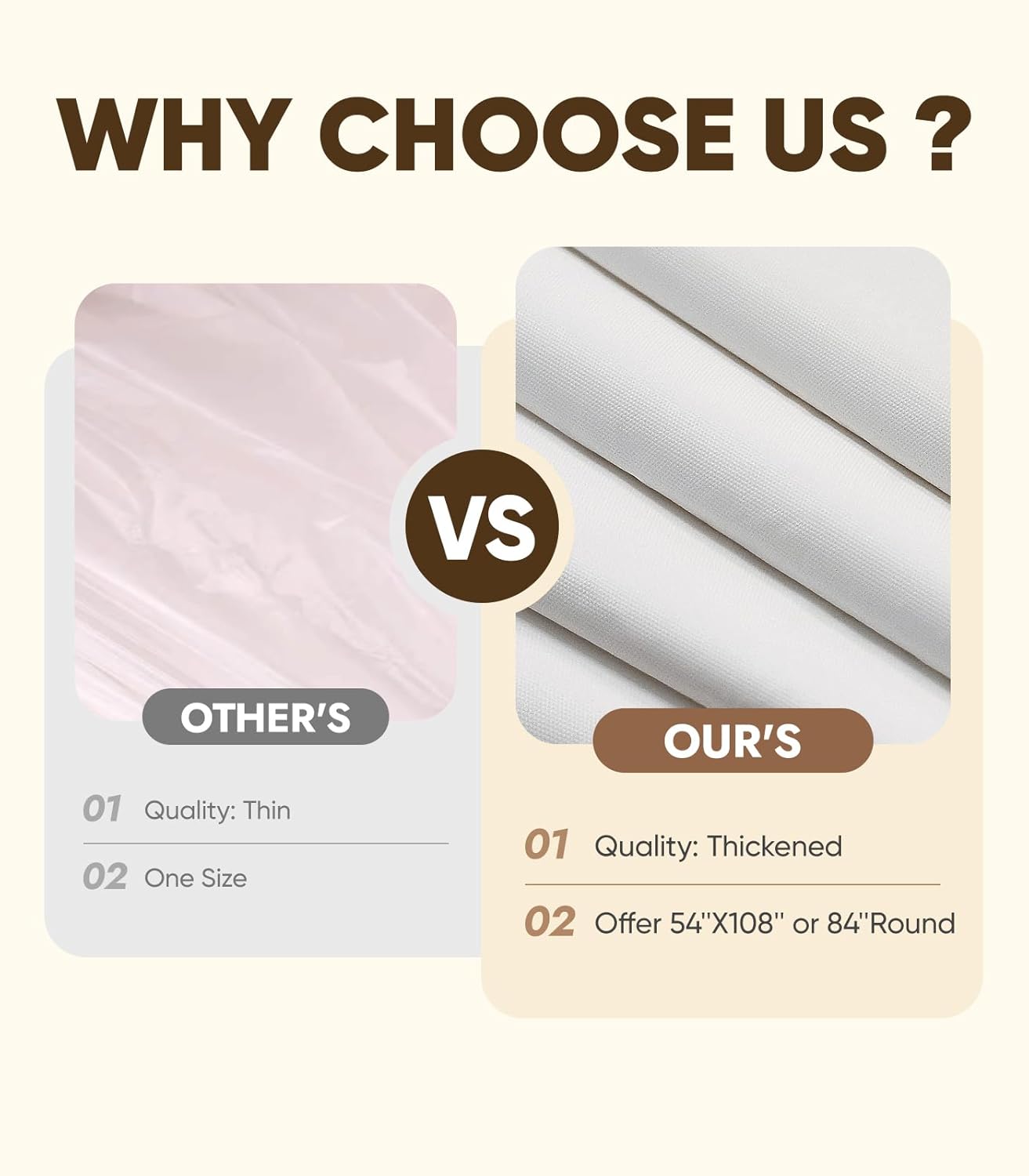 White Disposable Table Cloth 2-Pack 54x108 Inch