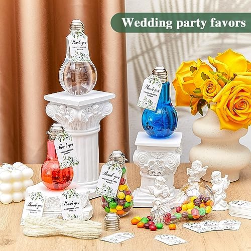 Tessco 48 Piece Light Bulb Candy Jar Set with Labels and Strings