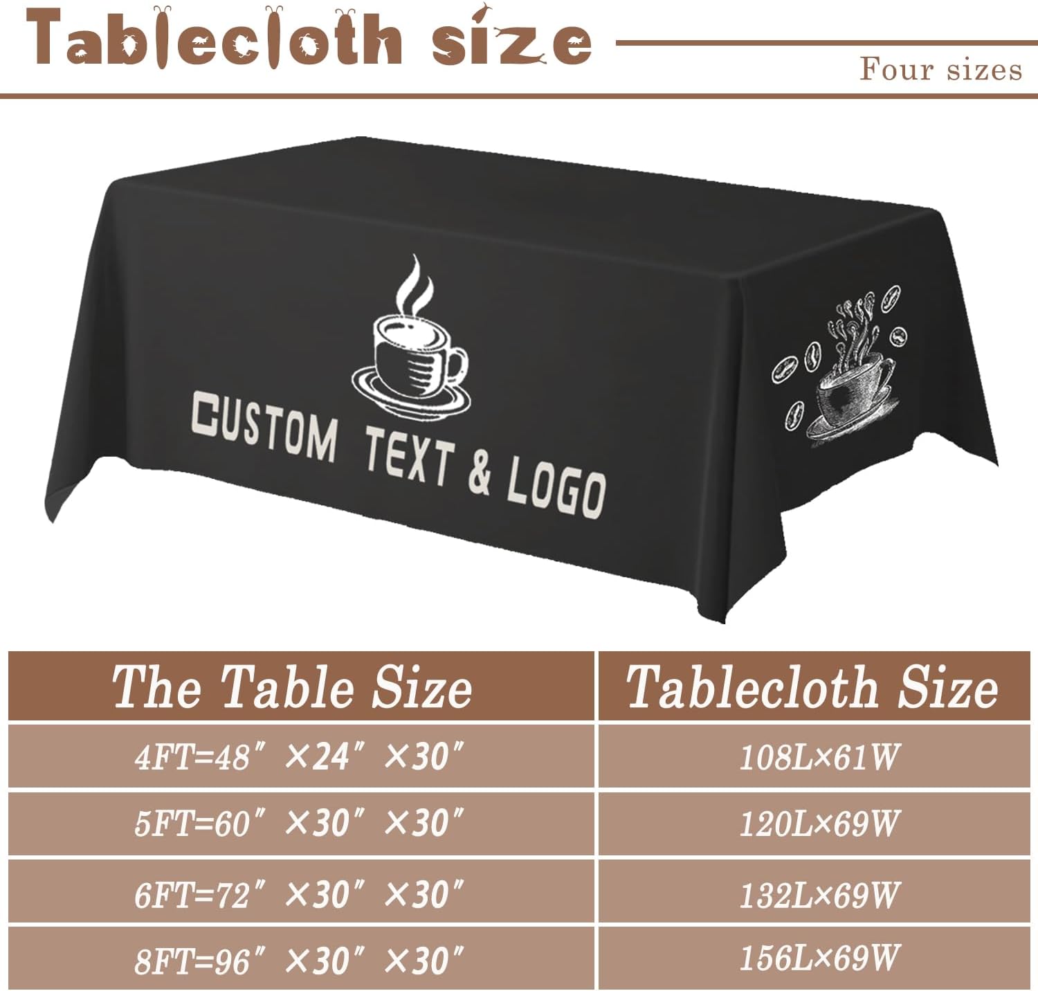 Custom Table Cloth with Business Logo for Events