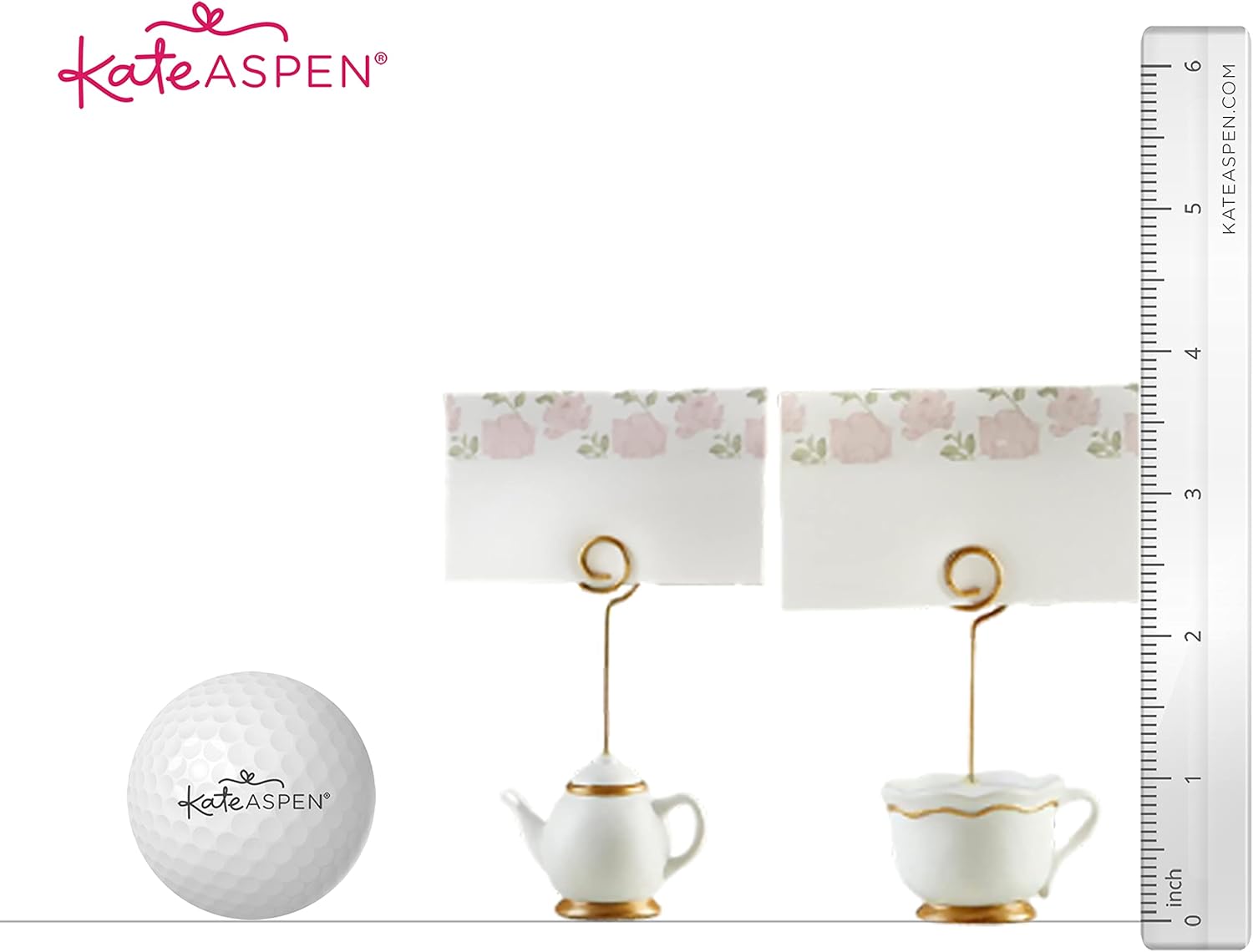 Kate Aspen Pink Tea Party Place Card Holders Set of 6