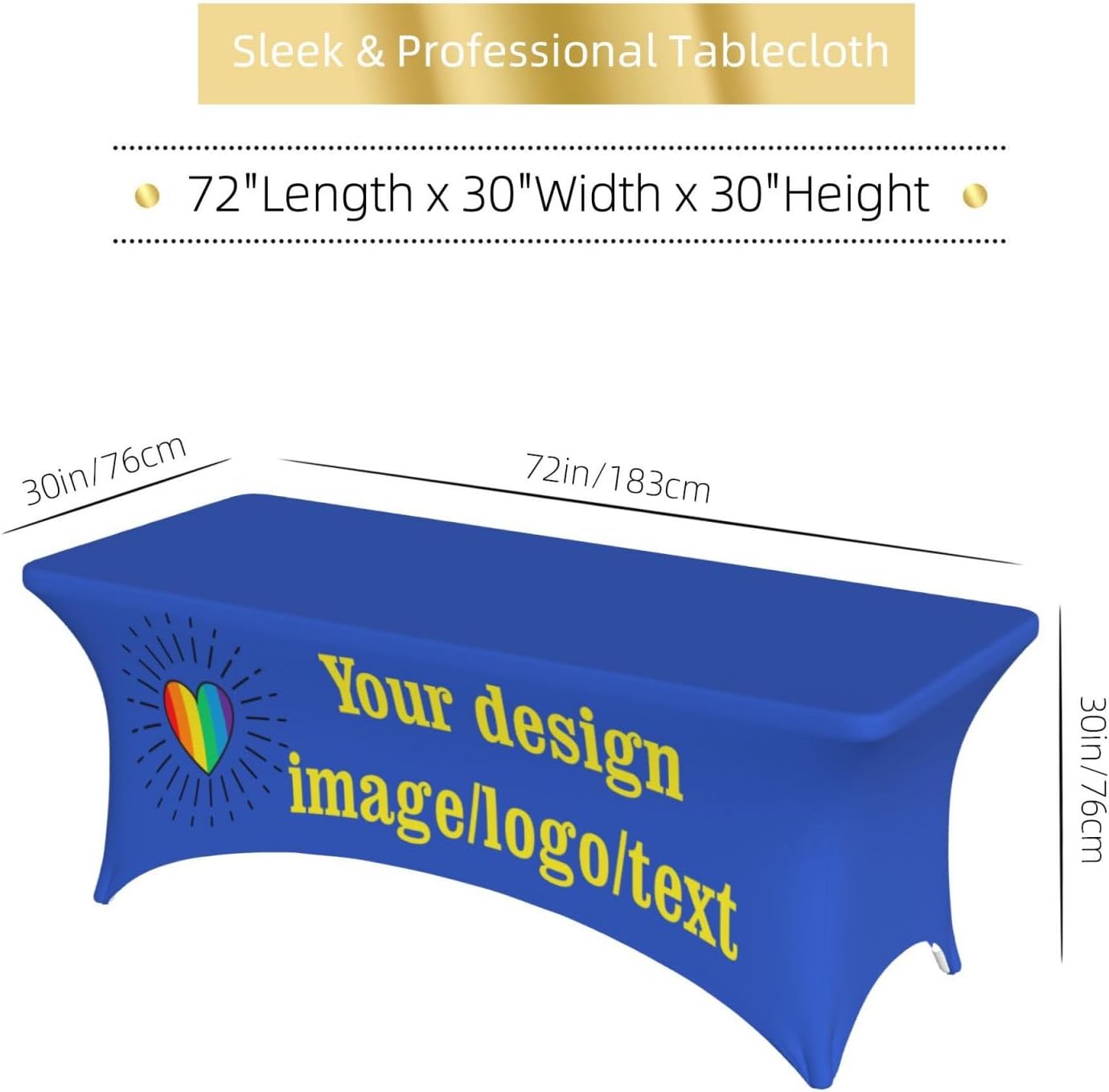 Custom Spandex Tablecloth with Logo 6FT Rectangular