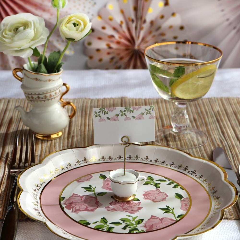 Kate Aspen Pink Tea Party Place Card Holders Set of 6