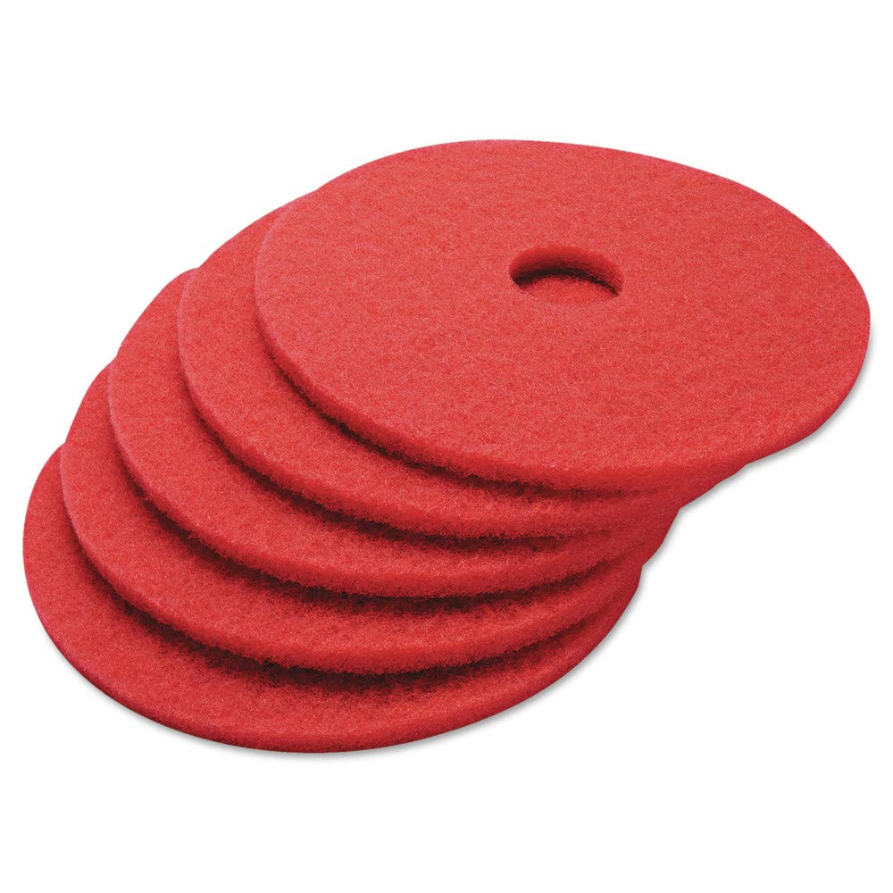 Boardwalk Buffing Floor Pads 17 Inch Red 5 Per Carton
