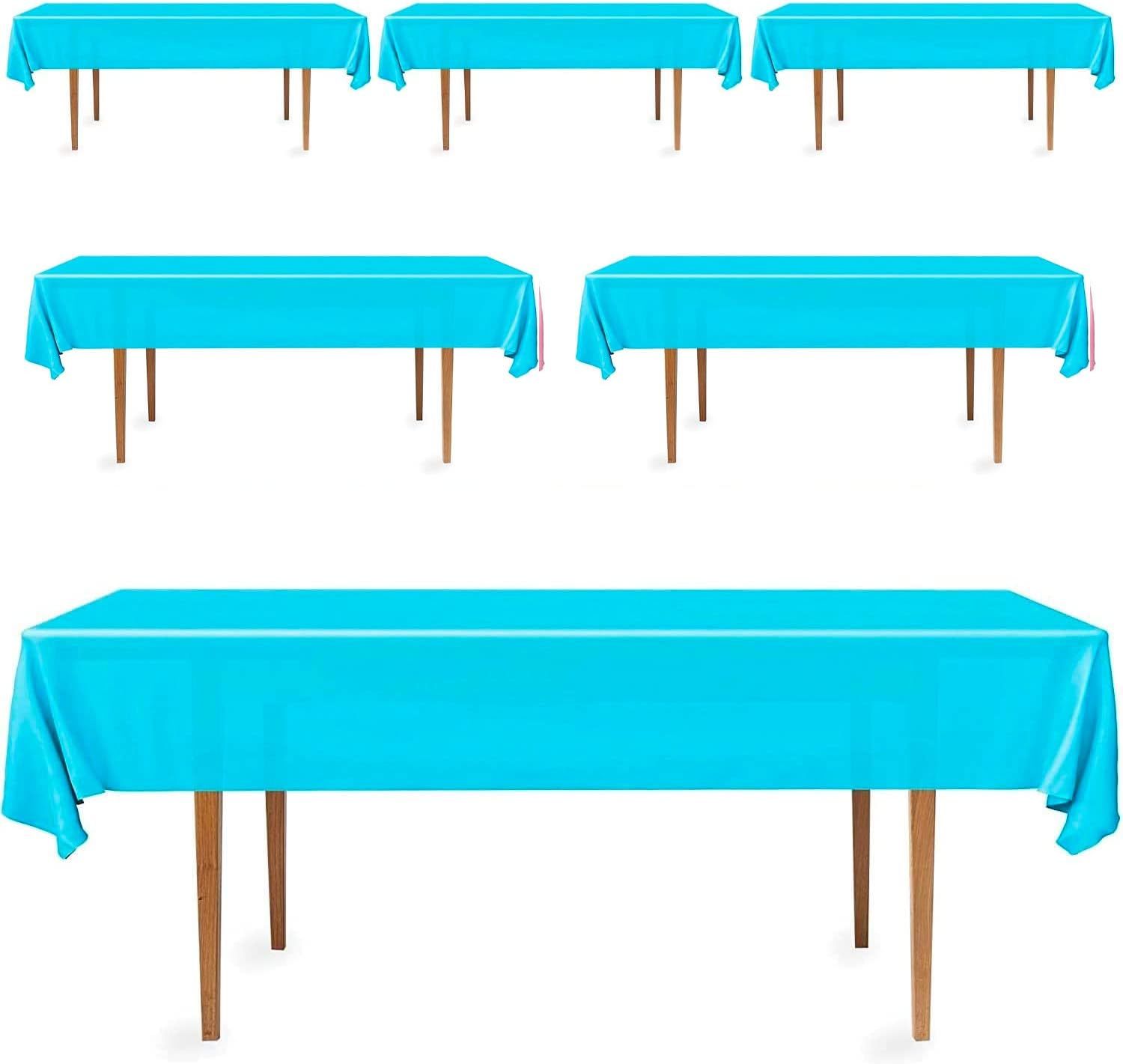 DecorRack 6 Pack Rectangular Tablecloths 54x108 BPA-Free