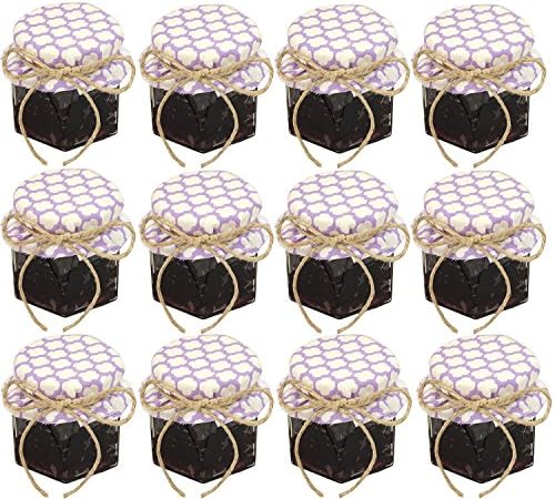 15 Oz Hexagon Glass Jars with Silver Lids Pack of 24