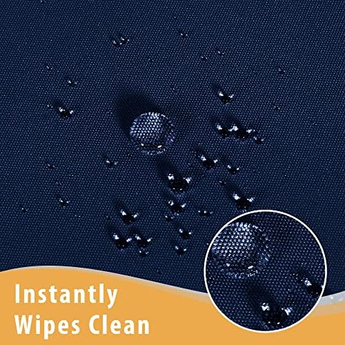 Obstal 2 Pack Water Resistant Tablecloths for 4 Foot Rectangular Tables - Navy
