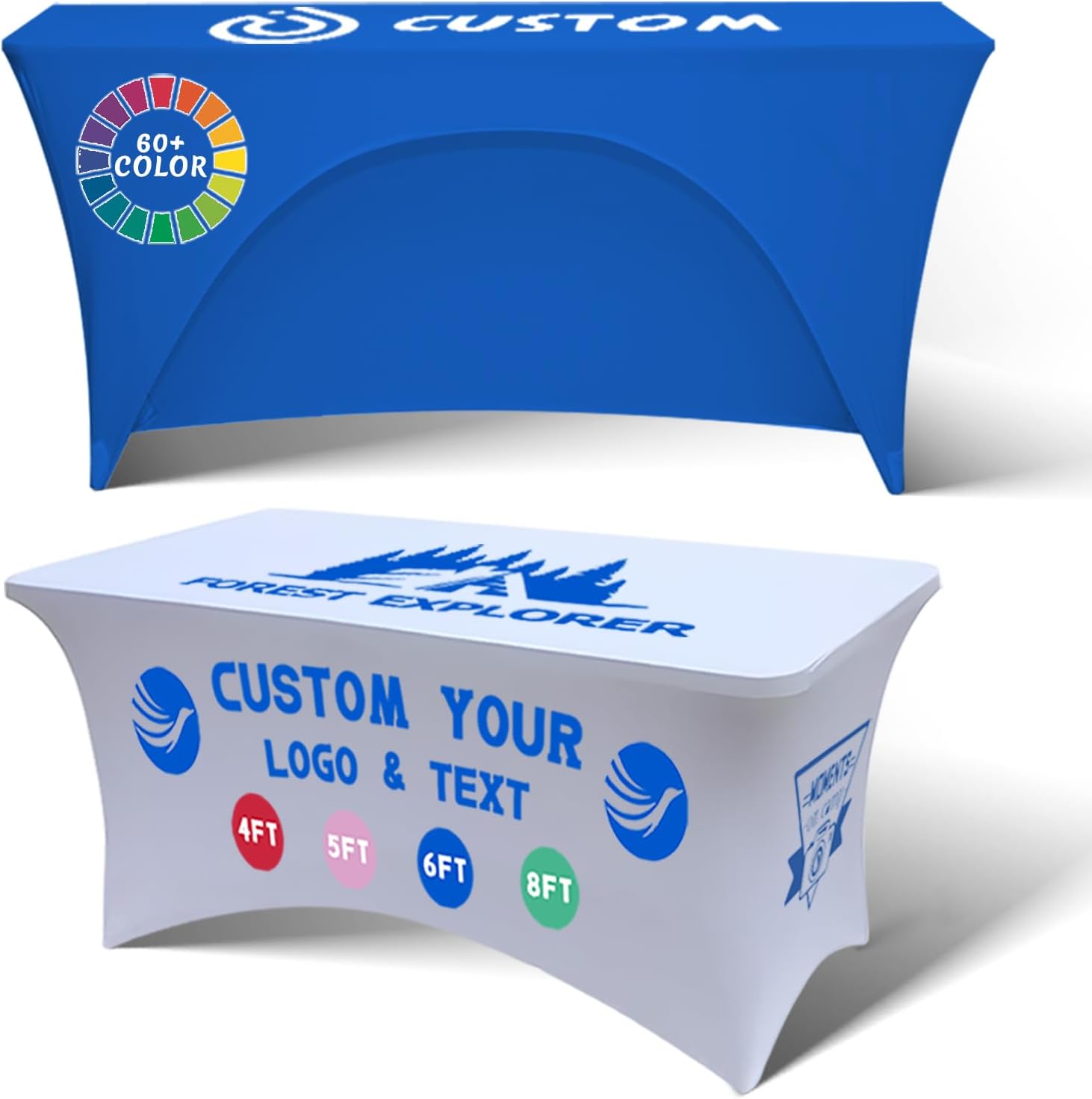 Customized Table Cloth with Logo 4FT Spandex Open Back