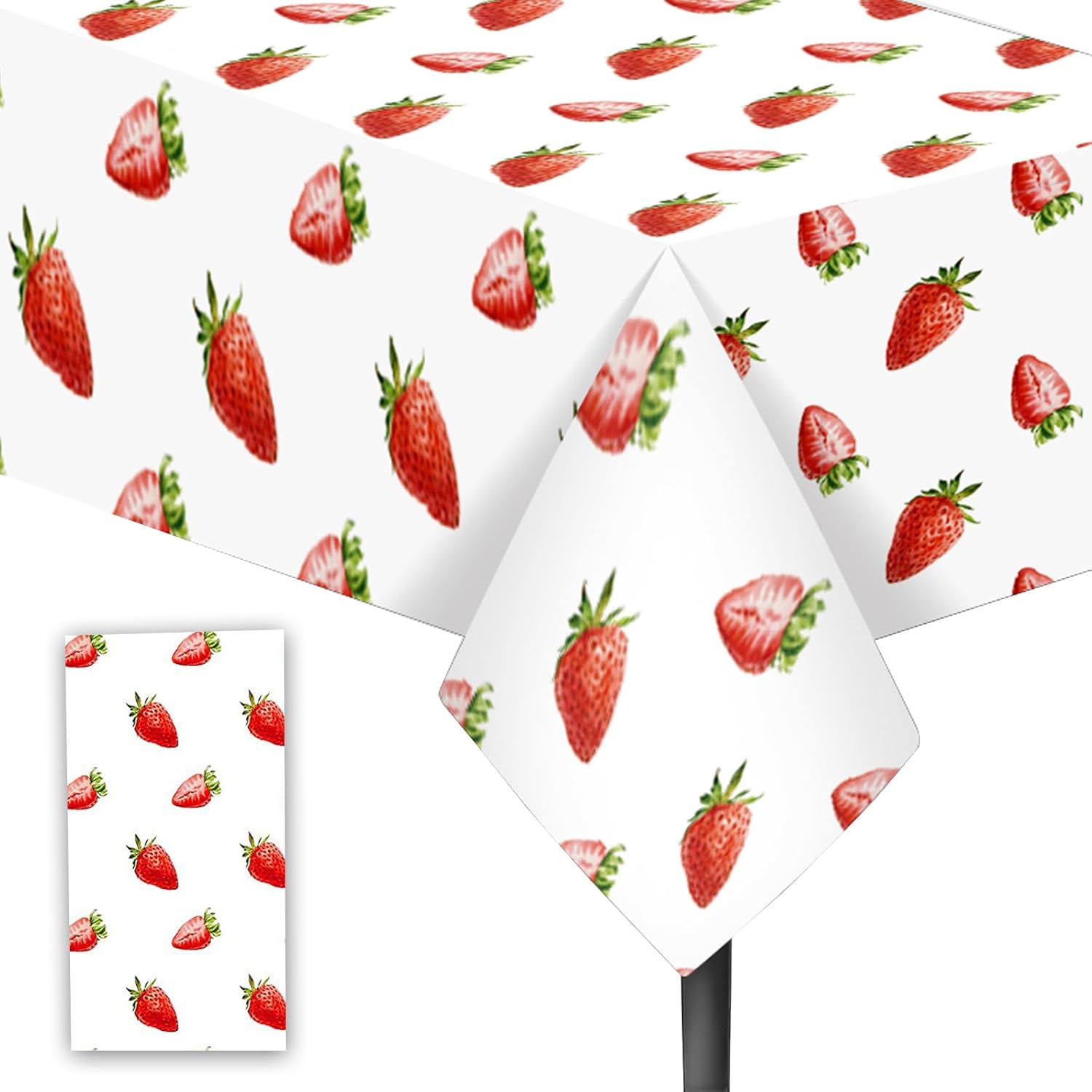 Strawberry Themed Party Tablecloth for Home Decor