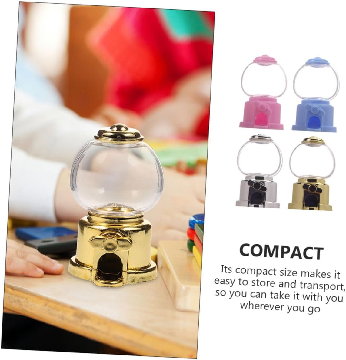 4pcs Plastic Candy Dispenser Machine Gumball Toy for Parties