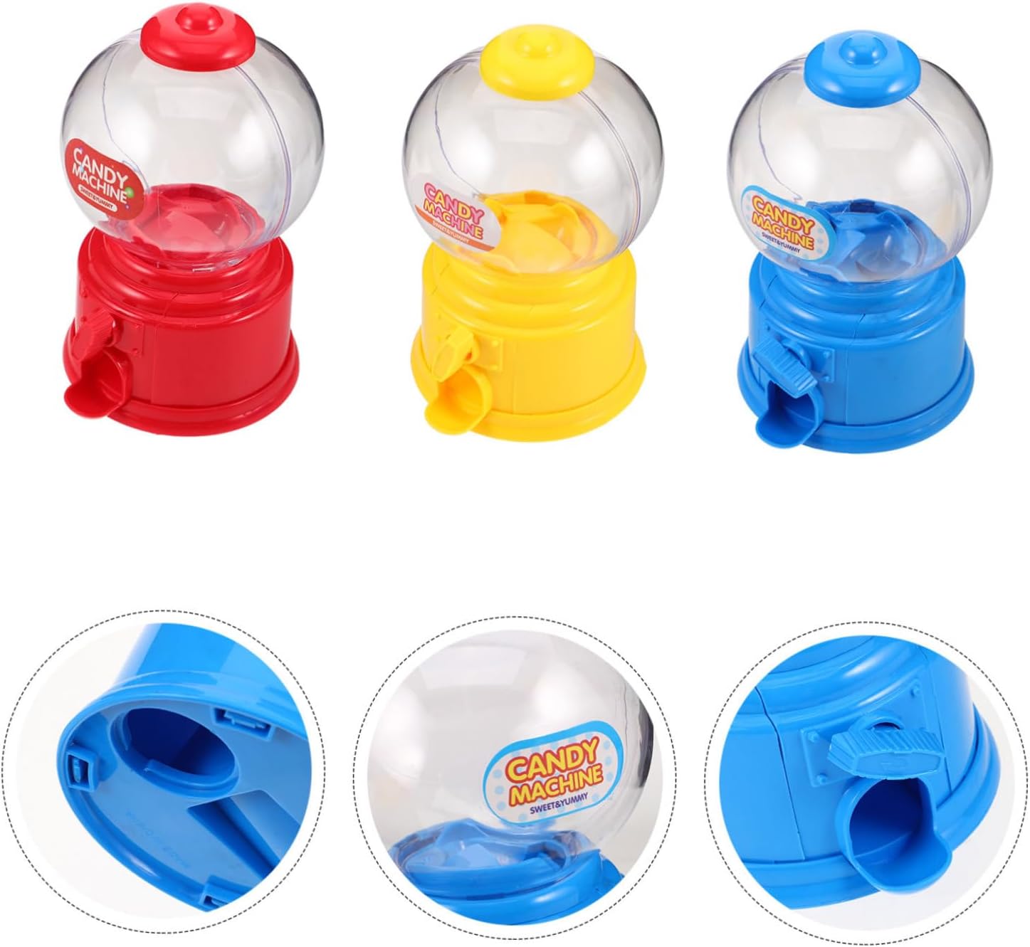 iplusmile 3pcs Mini Candy Dispenser Machine for Kids and Adults