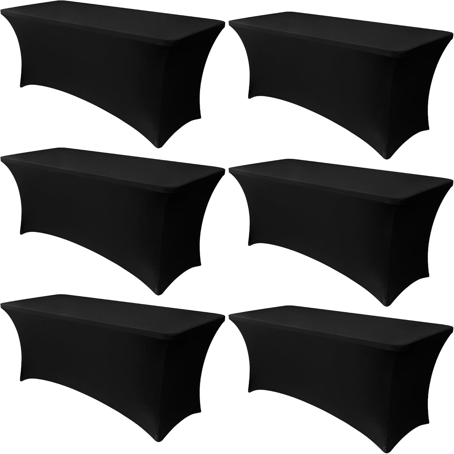 Obstal 6 Pack Stretch Spandex Table Covers for 6 Foot Tables