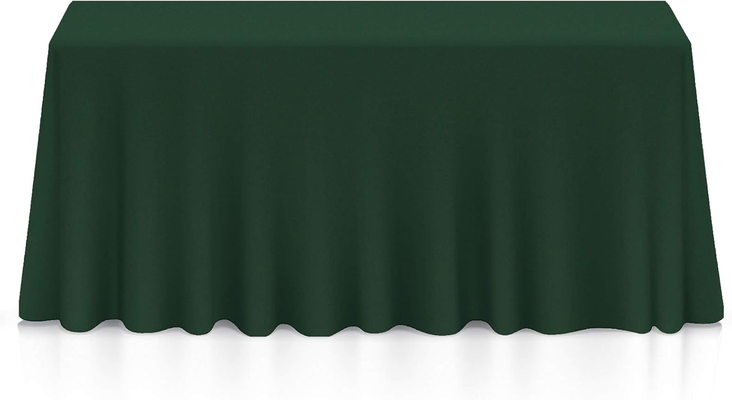 Lanns Linens 90 x 132 Hunter Green Tablecloth