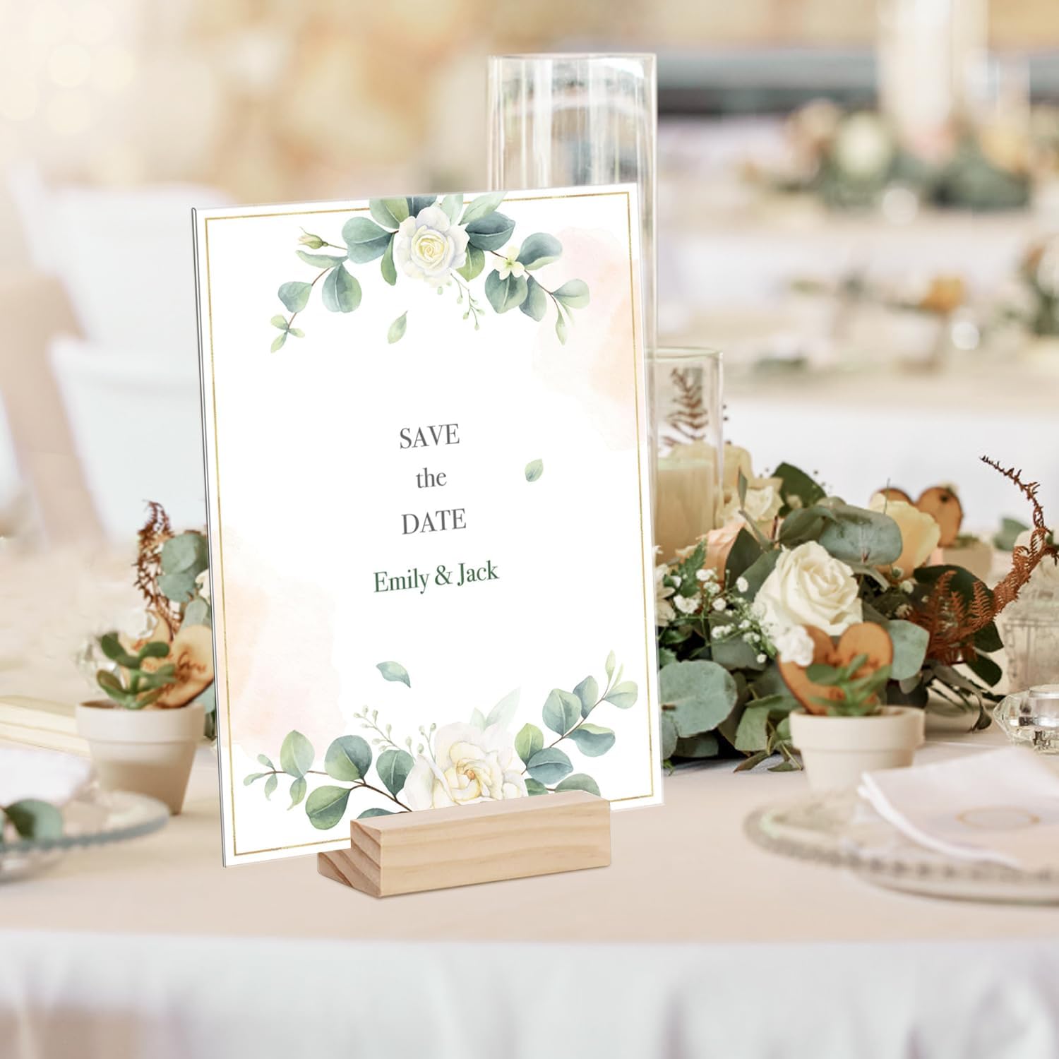 10 PCS Wood Place Card Holders for Events and Decor