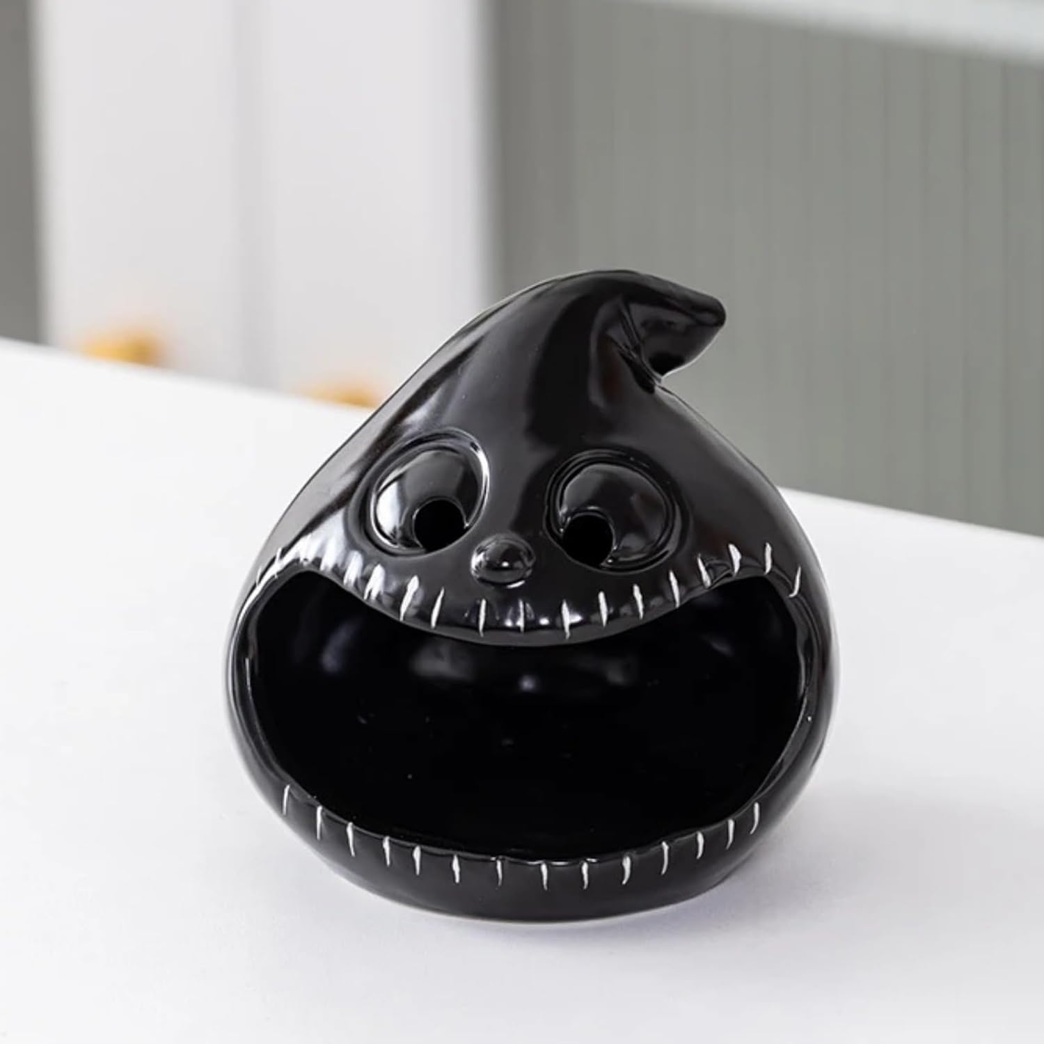 Halloween Candy Bowl Ghost Bat Pumpkin Ceramic Candle Holder